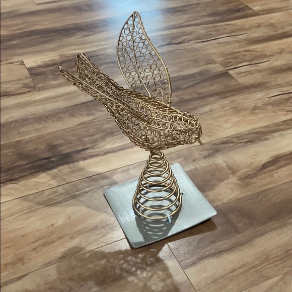 Pier 1 Wire gold bird Tree Topper - Picture 7 of 8